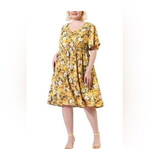 NWT Agnes Orinda Floral boho style dress in plus 2X🪻🍃🍃👗E